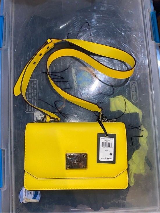 Michael Kors Handbags - Michael Kors Bright Yellow Leather Crossbody Bag
